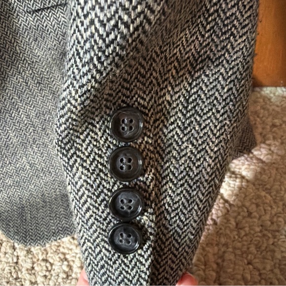 Towncraft Gray Herringbone Silk Sport Coat Blazer - Picture 5 of 15